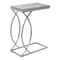Monarch Specialties Accent Table - Grey Cement With Chrome Metal I 3185 - alternate 1